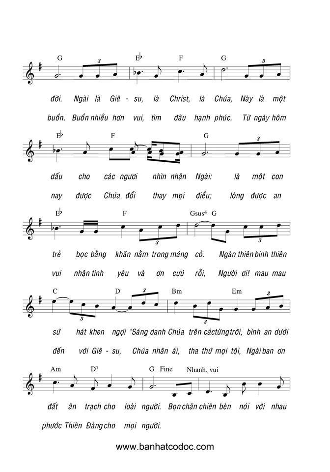 Sheet music: Ngài là Giê-su