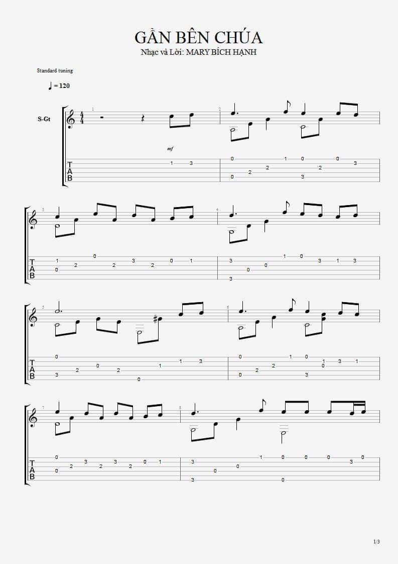 Sheet music: GẦN BÊN CHÚA