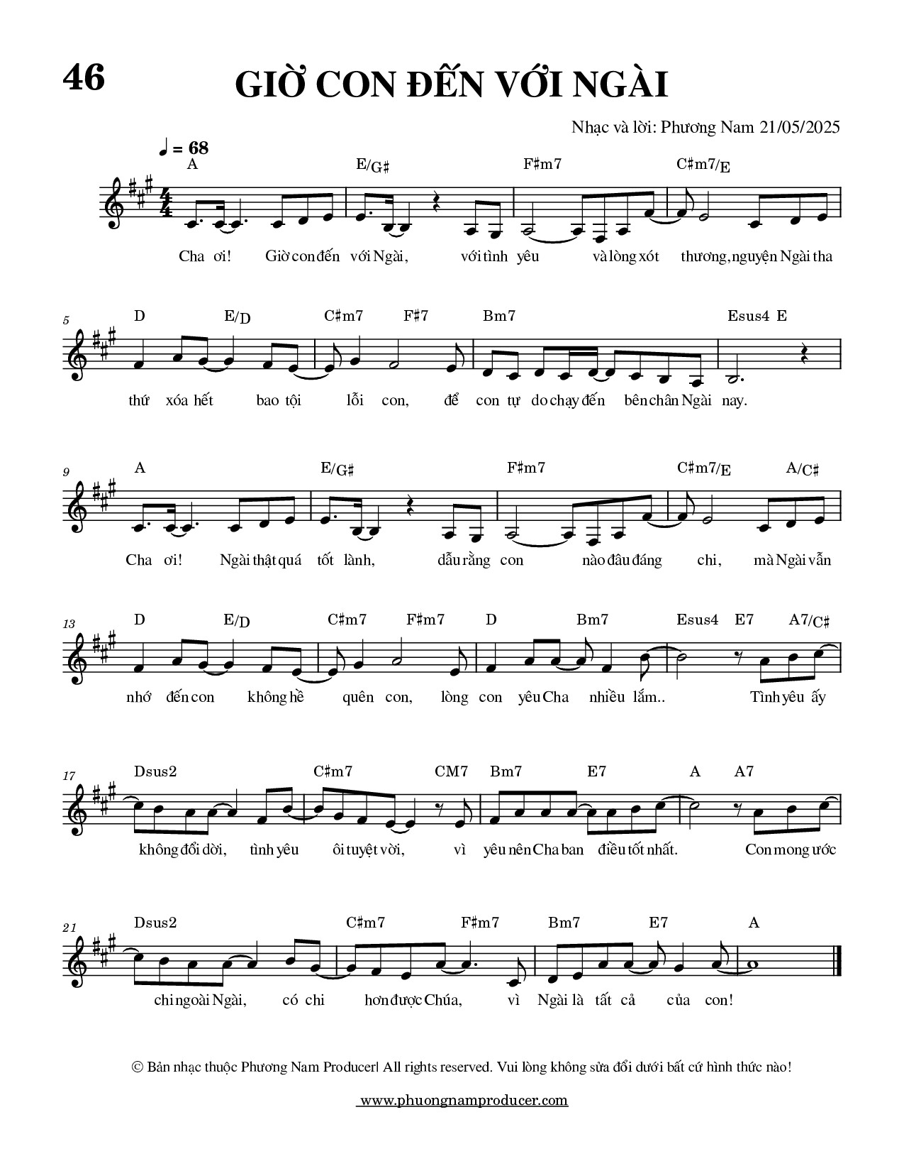 Sheet music: GIỜ CON ĐẾN VỚI NGÀI