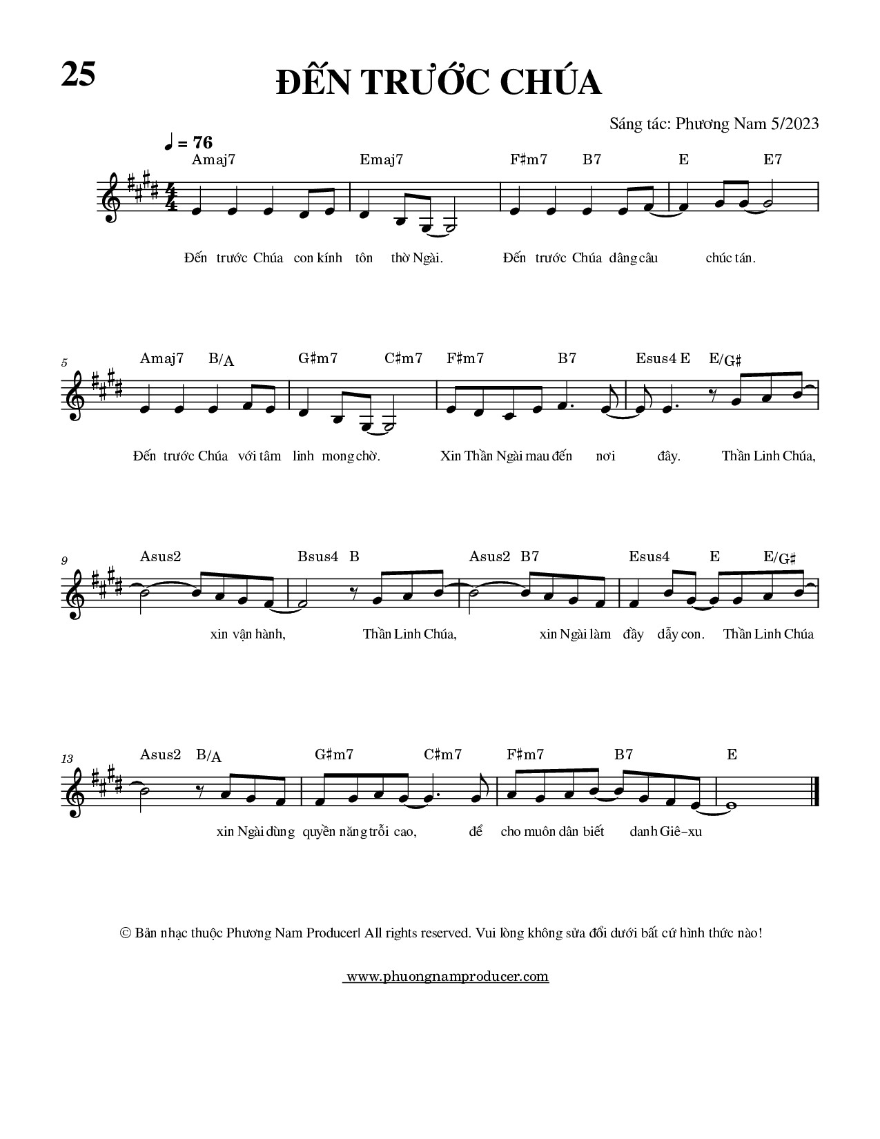 Sheet music: ĐẾN TRƯỚC CHÚA