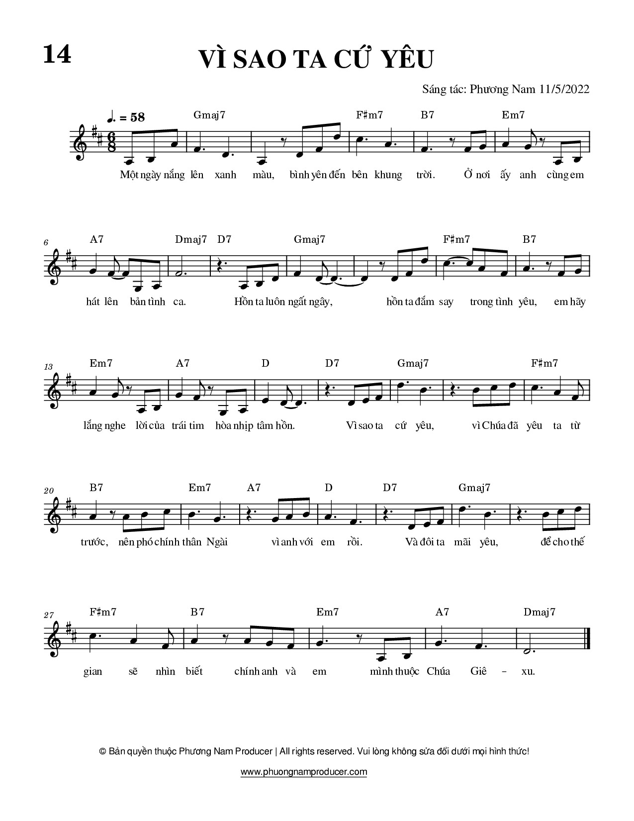 Sheet music: Vì Sao Ta Cứ Yêu